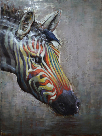 Tablou din metal Steppe I 60cm x 80cm - Img 1