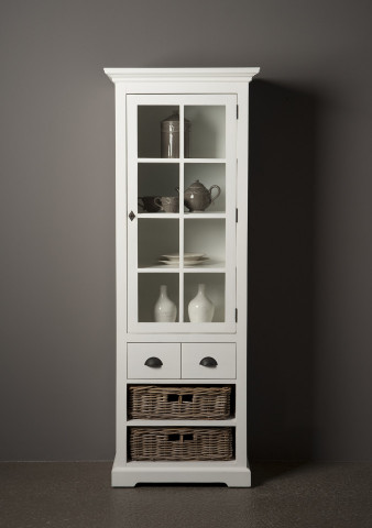 Vitrina din tec, o usa si 4 sertare - Img 2