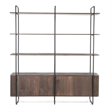 Bibliotecă din lemn de mango James 190 cm maro