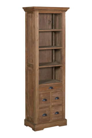 Biblioteca din tec reciclat 66x191 cm