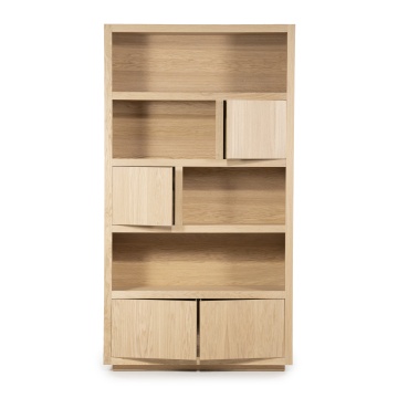 Biblioteca Helsinki din lemn de stejar natural 120x220cm - Img 2