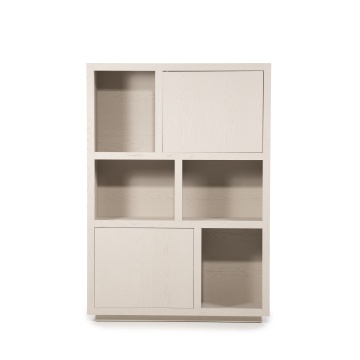 Biblioteca Helsinki din lemn de stejar taupe 120x170cm
