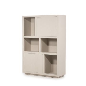 Biblioteca Helsinki din lemn de stejar taupe 120x170cm - Img 3