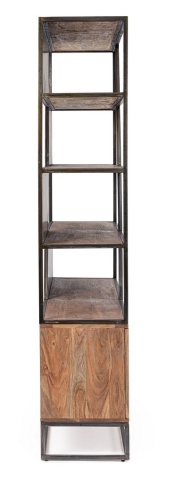 Bibliotecă Janak din lemn de acacia și oțel 198 cm - Img 4
