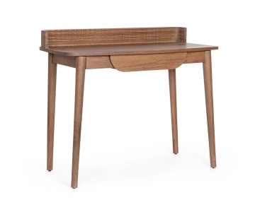 Birou Sanat, cu 1 sertar și front încrustat manual, din lemn de mango, 100x50x85 cm