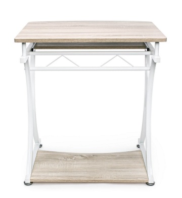 Birou Violet, cu cadru metalic și tavă glisantă pentru tastatură, 70x55x76 cm - Img 5