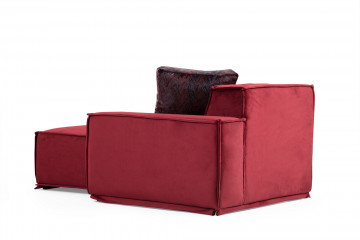 Coltar Lego pe dreapta, 3 locuri, burgundia - Img 6