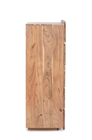 Comodă Aron cu 5 sertare, lucrată manual din lemn de acacia, efect lemn natural, 70x45x130 cm - Img 5