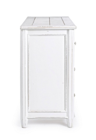 Comodă Colette cu 6 sertare, din lemn masiv de mango, finisaj vopsit, 120x45x85 cm - Img 5