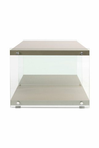 Comoda TV din sticla temperata Elementary aurie 120 cm - Img 3