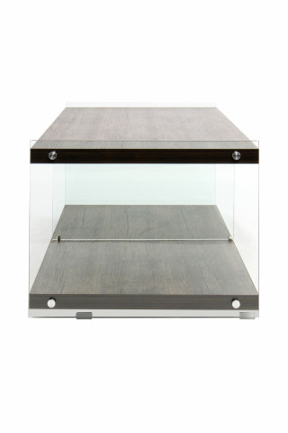 Comoda TV din sticla temperata Elementary maro deschis 120 cm - Img 3
