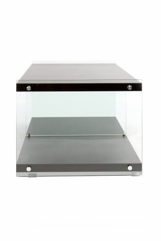 Comoda TV din sticla temperata Elementary maro inchis 120 cm - Img 3
