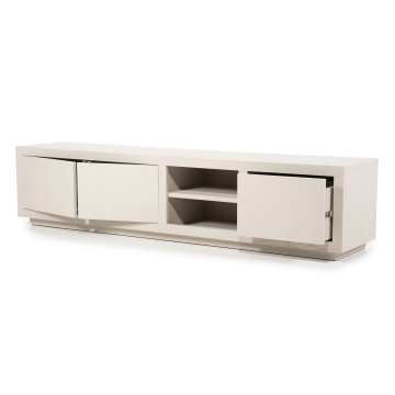 Comoda TV Helsinki din lemn de stejar taupe 200 cm - Img 4