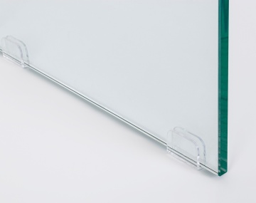 Consolă Line, cu 2 uși, din MDF cu efect de lemn negru și laterale din sticlă, 110x40x75 cm - Img 8