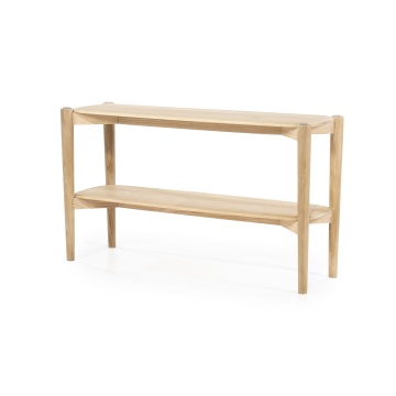 Consola Selbu din lemn de stejar 130x40x75 cm - Img 2