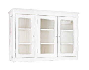 Corp superior bufet Colette, cu 3 uși, din lemn masiv de mango, finisaj vopsit, 145 x 40 x 105 cm - Img 1