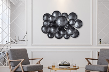 Decorațiune de perete Domizil 80x51x10 cm neagra - Img 2