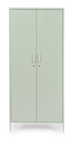 Dulap Cambridge, cu 2 uși, din oțel, vopsit electrostatic, verde salvie, 80x50x185 cm - Img 2