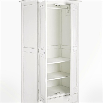 Dulap clasic Colette cu 2 uși și 1 sertar, din lemn masiv de mango, 90x55x190 cm - Img 5