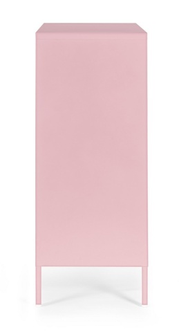 Dulapior Cambridge, cu 2 uși și 2 rafturi ajustabile, din metal vopsit electrostatic, roz pastel, 80x40x101.5 cm - Img 4