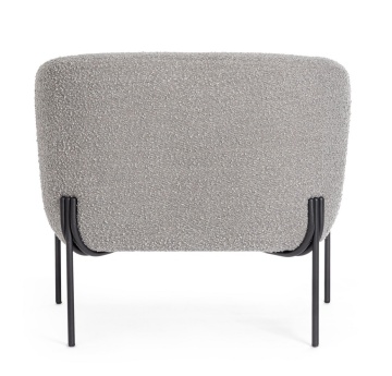 Fotoliu Claudine, bouclé, Gri, 78 x 74 x 73 cm - Img 4