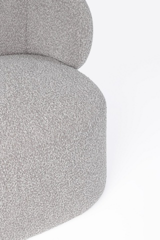 Fotoliu gri din textil bouclé, 79.5 x 75.5 x 72 cm - Img 8
