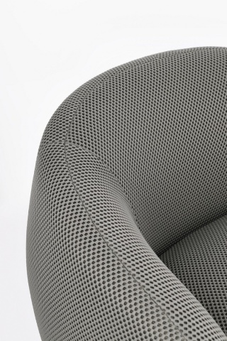 Fotoliu Onerva, pivotant 360 grade, din poliester, gri închis, 87 x 86 x 67 cm - Img 6