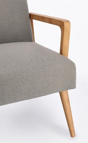 Fotoliu Veriana, textil, gri închis, 64.5 x 72 x 82 cm - Img 7