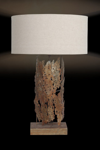 Lampa decorativa din fier/aluminiu/bumbac Impression Small aurie, un bec - Img 2