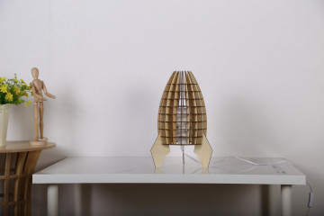 Lampa decorativa din lemn Aviator bej, un bec - Img 5