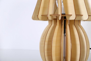 Lampa decorativa din lemn Gino Lemn bej, un bec - Img 2