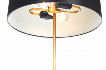 Lampa decorativa din metal/marmura Piona neagra / aurie, doua becuri - Img 5