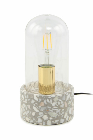 Lampa decorativa din mozaic Curacao alba/gri, un bec - Img 2