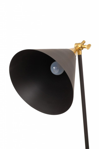 Lampadar din otel/alama/fier Celeste, negru/auriu, un bec 59x32x144 cm - Img 3