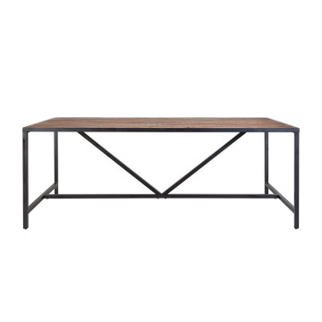 Masa dreptunghiulara din lemn de mango Soho 200x100x76 cm maro/negru - Img 1