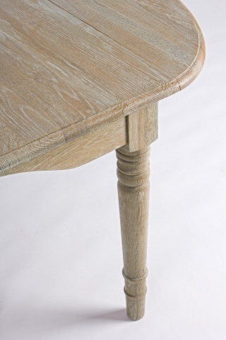 Masă extensibilă Bedford, din lemn masiv de stejar, finisaj ceruit antichizat, 12 locuri, 92-382x120 cm - Img 11