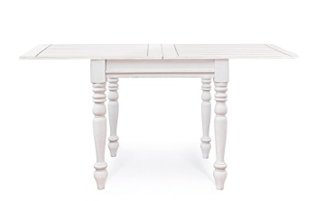 Masă extensibilă Colette, pentru 6 persoane, din lemn de mango, 80-160x80 cm - Img 5