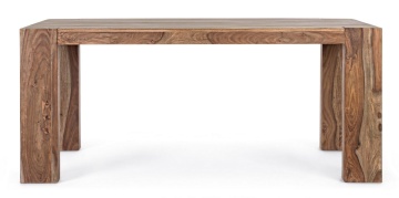 Masă extensibilă Sunderland, 10 locuri, din lemn de sheesham, finisaj natural, 175-265x90x76 cm - Img 5