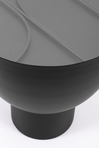 Măsuță de cafea Archie, rotundă, metal și sticlă, Ø40.5 cm - Img 2