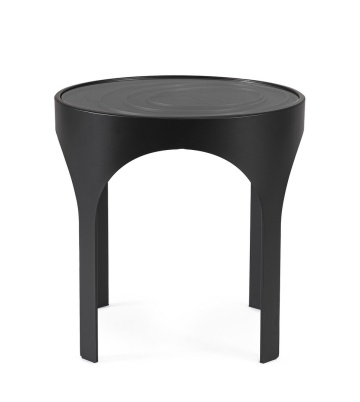 Măsuță de cafea Archie, rotundă, metal și sticlă, Ø50 cm - Img 2