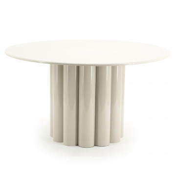 Masuta de cafea din metal Olympa bej 63x63x35,6 cm
