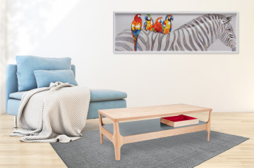 Masuta de cafea dreptunghiulara din lemn Addison 120x60x40 cm gri - Img 2