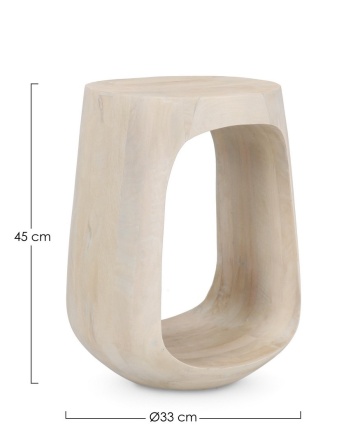 Măsuță de cafea Lopez, din lemn de mango, Ø33 cm - Img 2