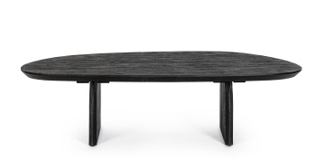 Măsuță de cafea Monterrey, din lemn de mango, negru, 135x76x38 cm - Img 4