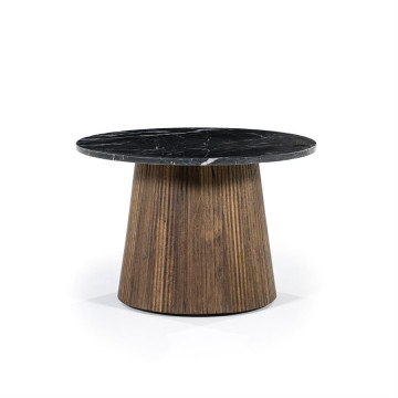 Masuta de cafea rotunda Maxim 60x60 cm neagra