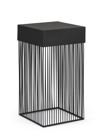 Măsuță de cafea Yasline, pătrată, din metal vopsit epoxidic, 30x30x60 cm