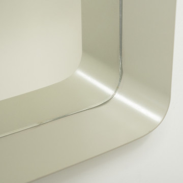 Oglinda cu rama din fier Image Square 35x12x40 cm bej - Img 3