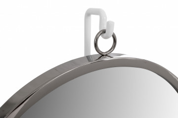 Oglinda rotunda argintiu/alb Elegance 14x41x75 cm - Img 3