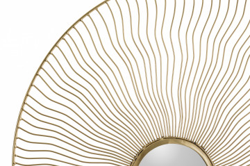 Oglindă rotunda cu rama din fier aurie Miana 2x68cx68 cm - Img 3