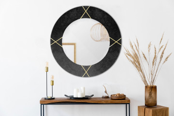 Oglindă rotunda cu rama din marmura neagra Dexter 61x61x2 cm - Img 2